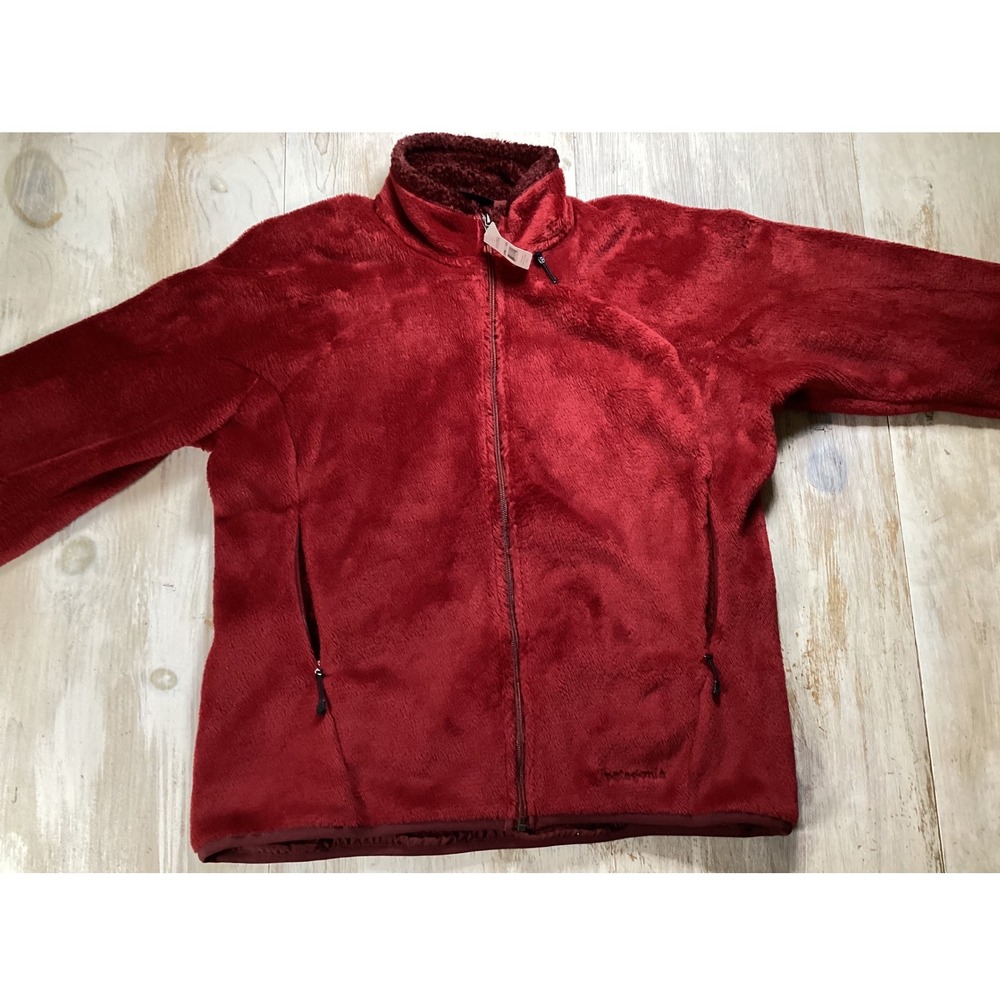 Patagonia R4 Fleece Jacket Womens Large Burgundy Red Full Zip Polartec 11302
